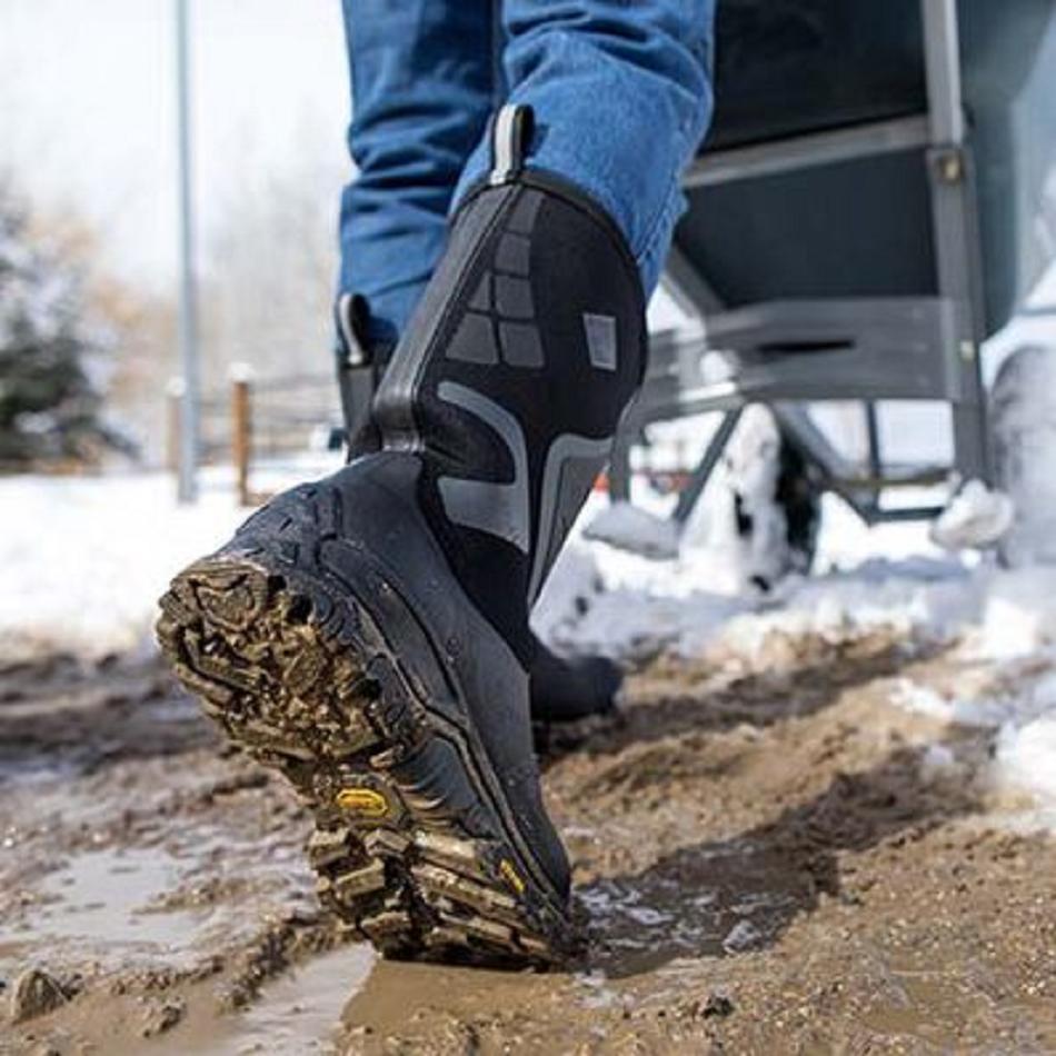 Black Muck Boot Apex Pro Vibram Arctic Grip All-Terrain Men's Snow | UK_BO5317