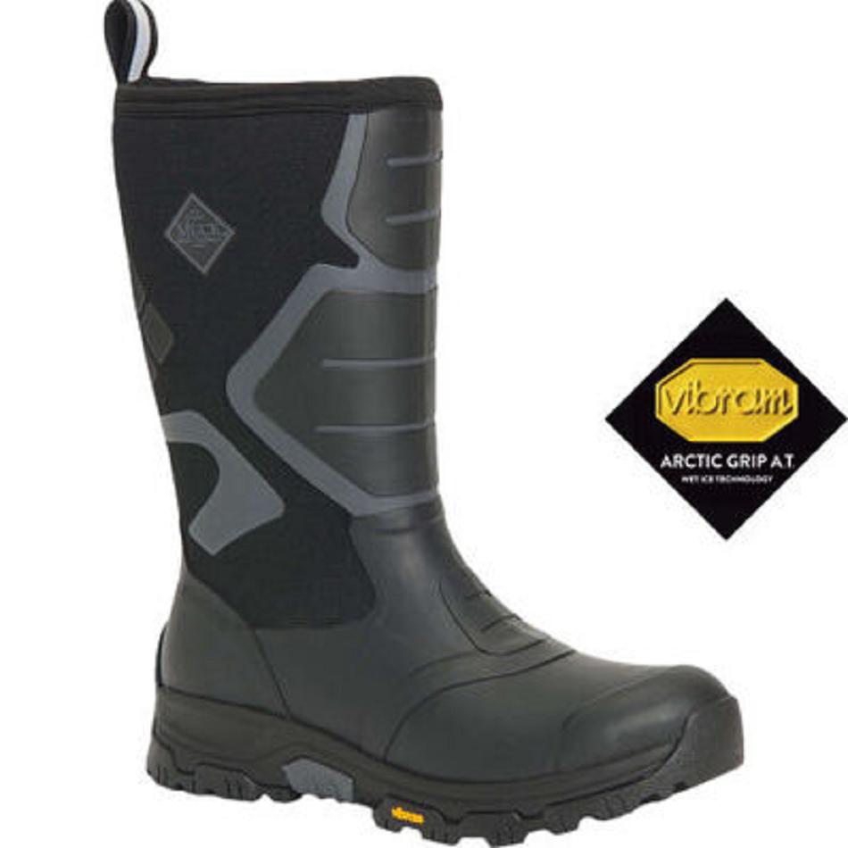 Black Muck Boot Apex Pro Vibram Arctic Grip All-Terrain Men\'s Snow | UK_BO5317