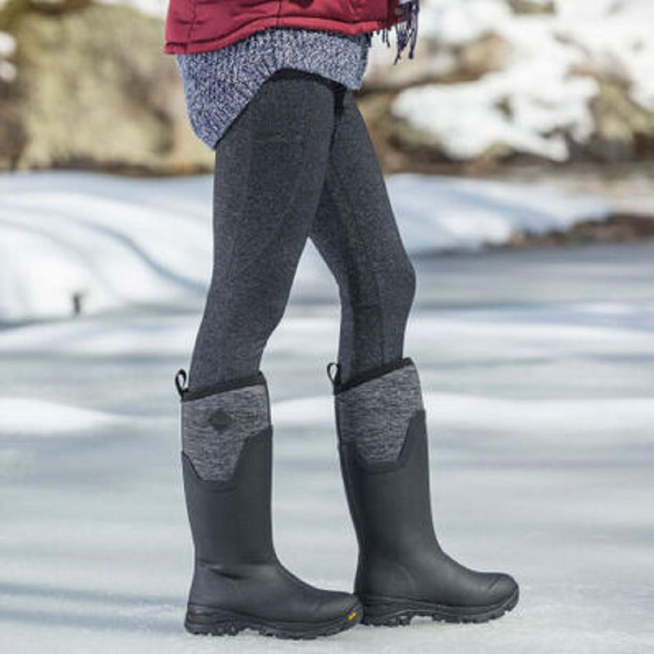 Black Muck Boot Arctic Ice Tall + Vibram Arctic Grip A.T. Women's Snow | UK_R8841