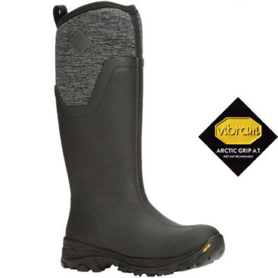 Black Muck Boot Arctic Ice Tall + Vibram Arctic Grip A.T. Women\'s Snow | UK_R8841