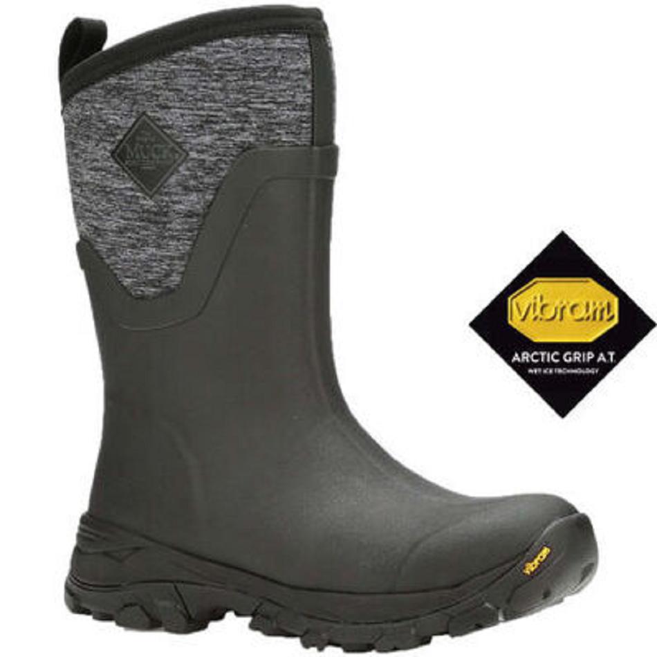 Black Muck Boot Arctic Ice Vibram Arctic Grip All-Terrain Mid Women\'s Snow | UK_EE2954