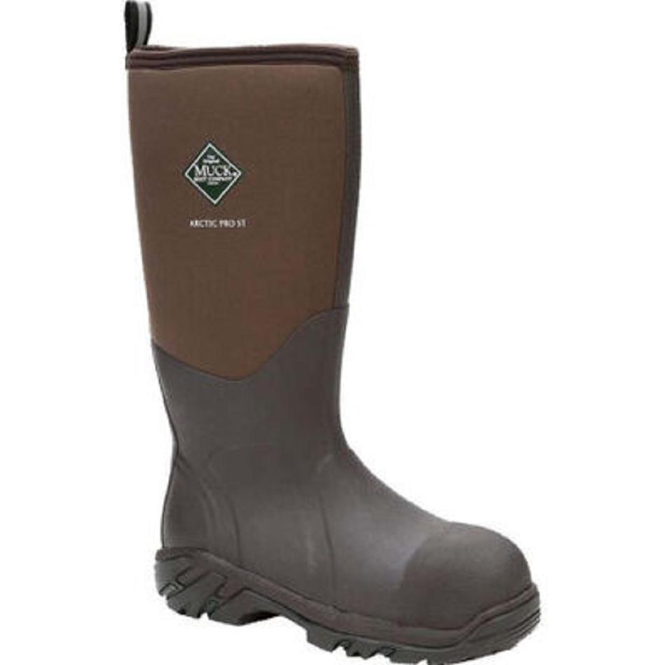 Brown Muck Boot Arctic Pro Insulated Men\'s Steel Toe Boots | UK_BH1322