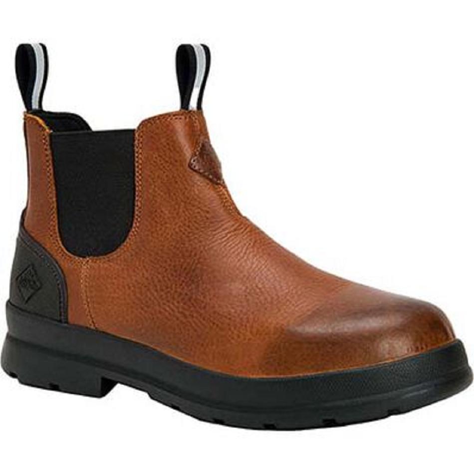 Brown Muck Boot Chore Farm Leather Chelsea Men\'s Farm & Yard | UK_R7548