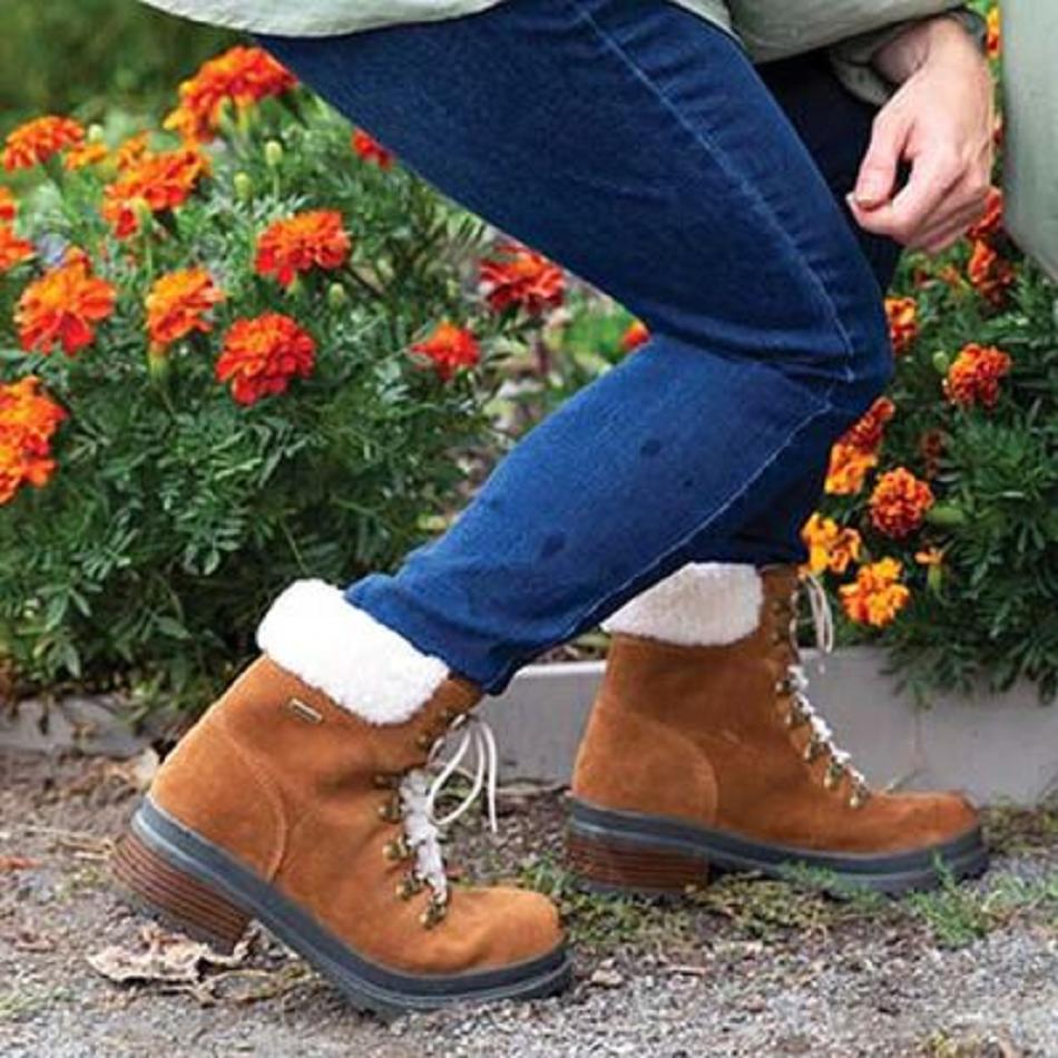 Brown Muck Boot Liberty Alpine Waterproof Suede Lace up Women's Shop All | UK_O2196