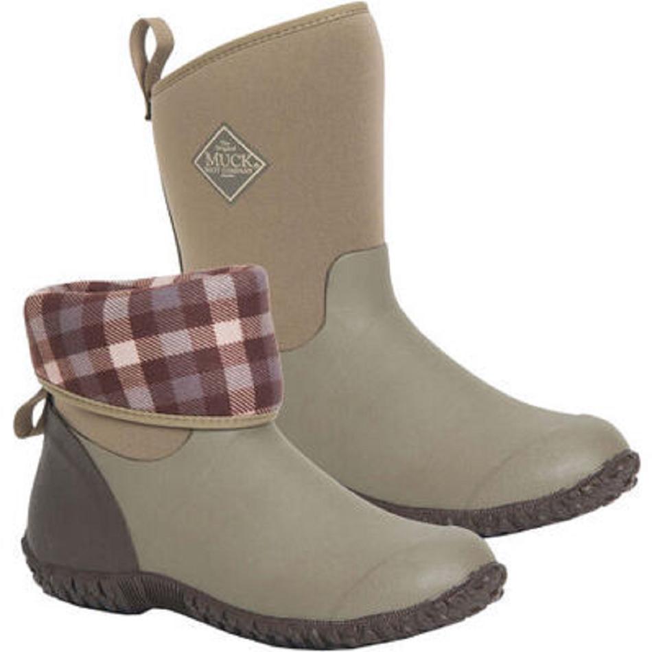 Brown Muck Boot Muckster II Mid Women\'s Plaid | UK_VV7253