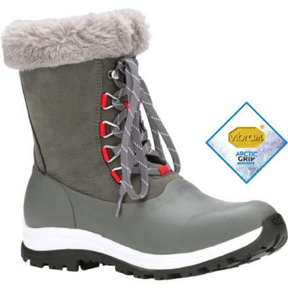 Grey Muck Boot Apres Lace Arctic Grip Women\'s Shop All | UK_TH9292