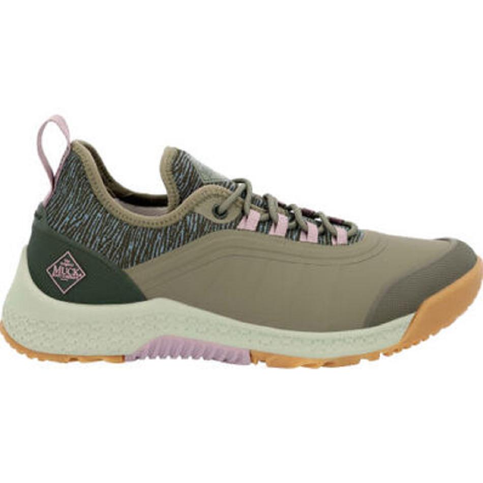 Olive Muck Boot Outscape Lace Up Shoe Women's Garden | UK_AZ6787