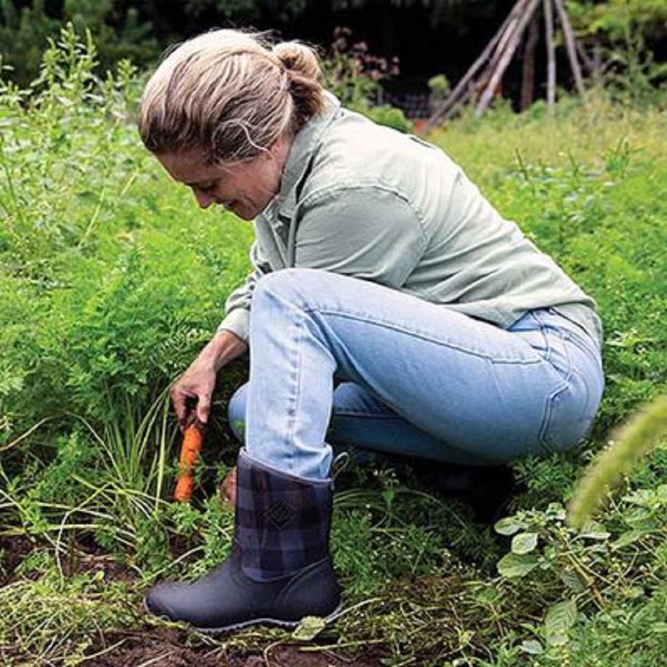 Pink Muck Boot Muckster II Mid Plaid Women's Farm & Work | UK_SG8552