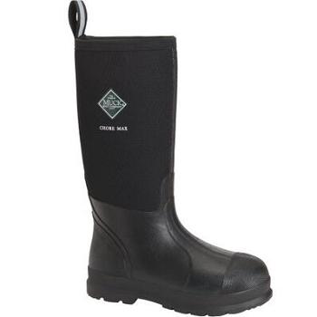 Black Muck Boot Chore Max Plain Toe Men's AntiViral Protection | UK_S5235